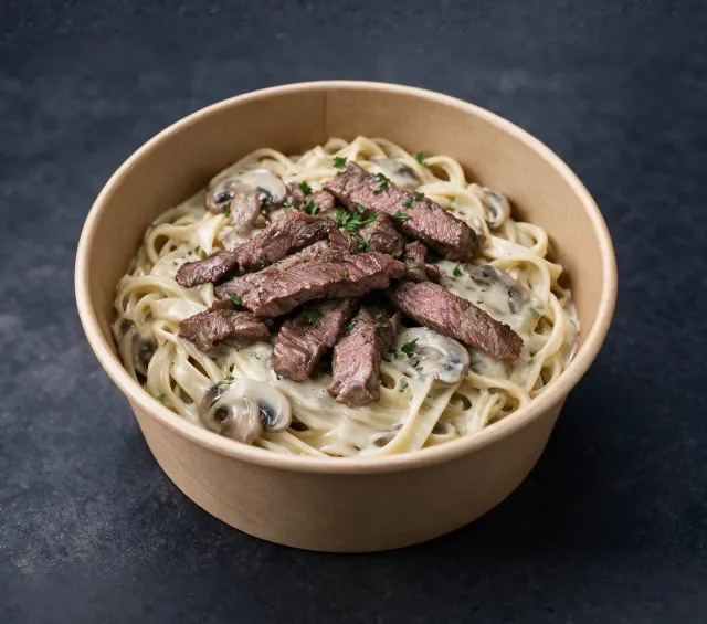 Beef Fillet White Sauce Pasta