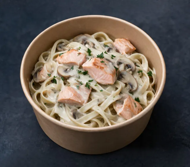 Salmon White Sauce Pasta