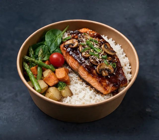 Teriyaki Salmon & Mushrooms